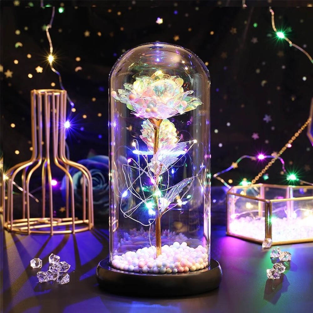 ガラスドーム フラワー LED 通販 花 ライト インテリア
