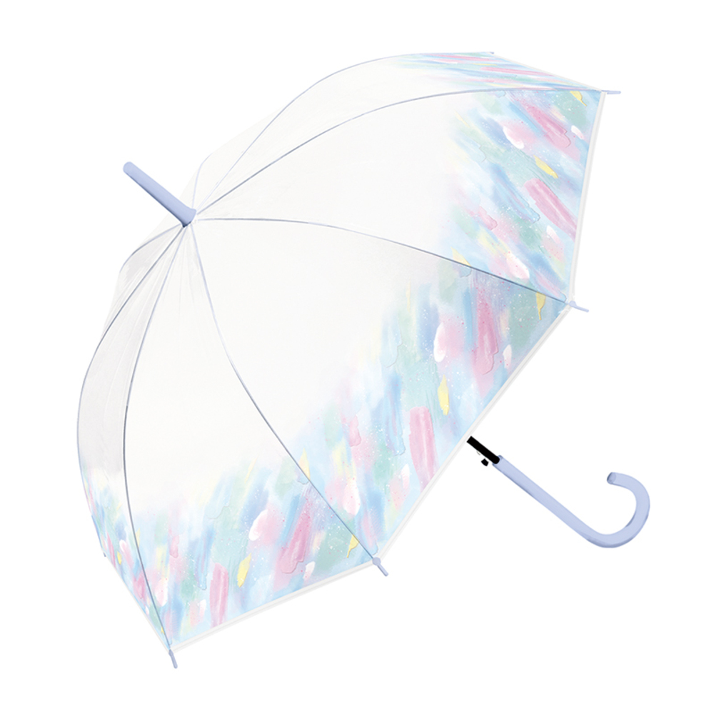 長傘 レディース 60cm かわいい 長雨傘 おしゃれ長傘 雨傘 ビニール傘 ジャンプ傘 ジャンプ 傘 カサ かさ アンブレラ 雨具 可愛い 華やか グラデーション｜moccasin｜05
