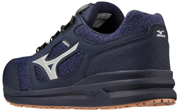 Mizuno BOAフィット ネイビー安全靴 MIZUNO 安全靴 ミズノ boa 新作 4E オールマイティ LS2 51L WIDE