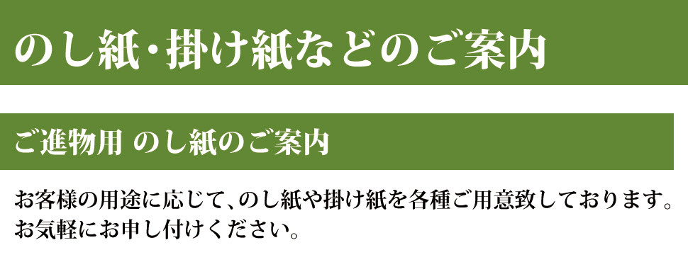 のし紙 掛け紙などのご案内 もち吉 通販 Paypayモール