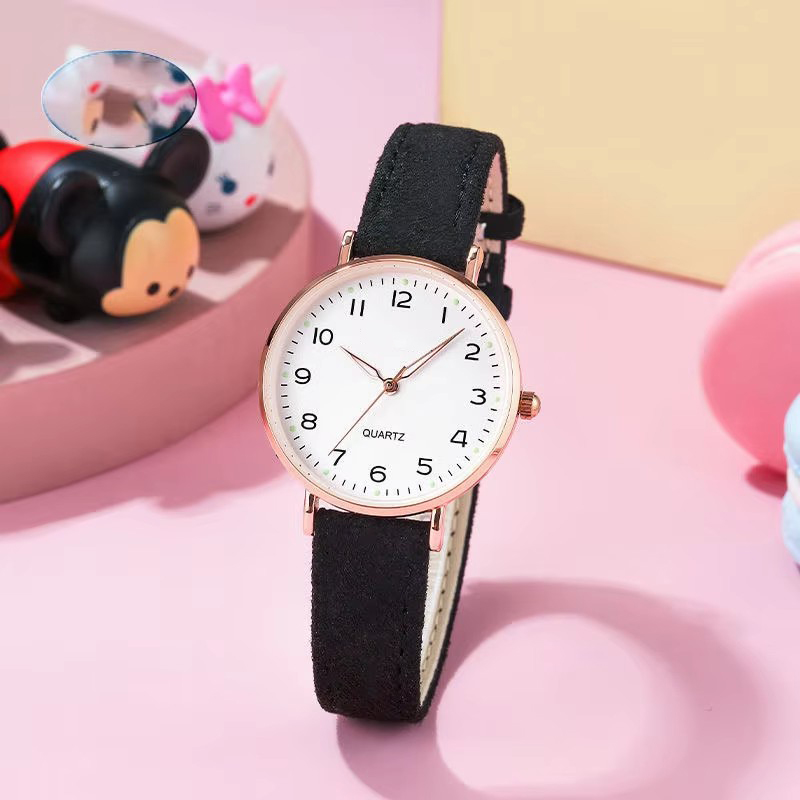 腕時計レディース安い スエード調の腕時計 大人可愛いローズゴールド シンプルなので通勤向け |  | 02