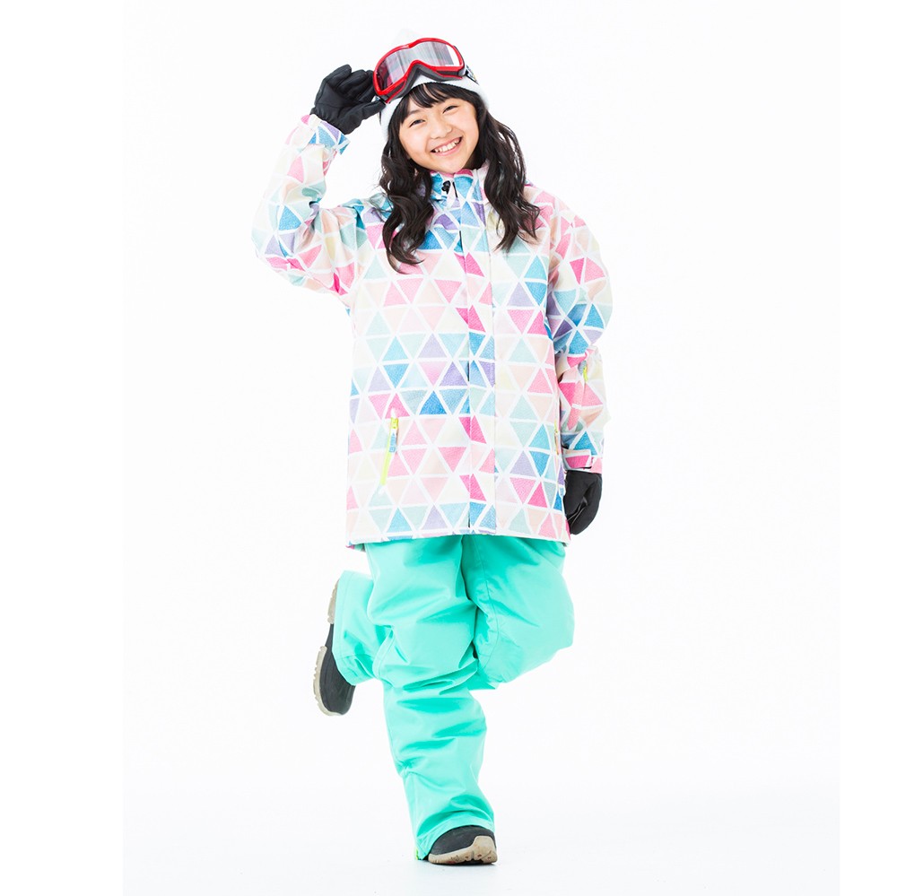 Kスキーウェア キッズ ジュニア スノーウェア 子供用 男の子 女の子 サイズ調整 スノボウェア 上下セット 140 150 160 SECRET  GARDEN 送料無料