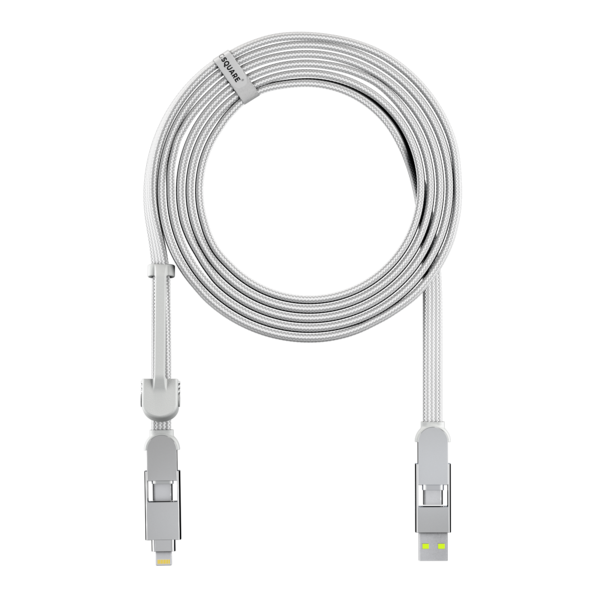 Rolling Square inCharge XL｜3m 【6in1】 5in1 4in1 3in1 マルチ充電ケーブル 高速充電・データ転送 ロングケーブル ローリングスクエア レビュー 100日保証 |  | 02