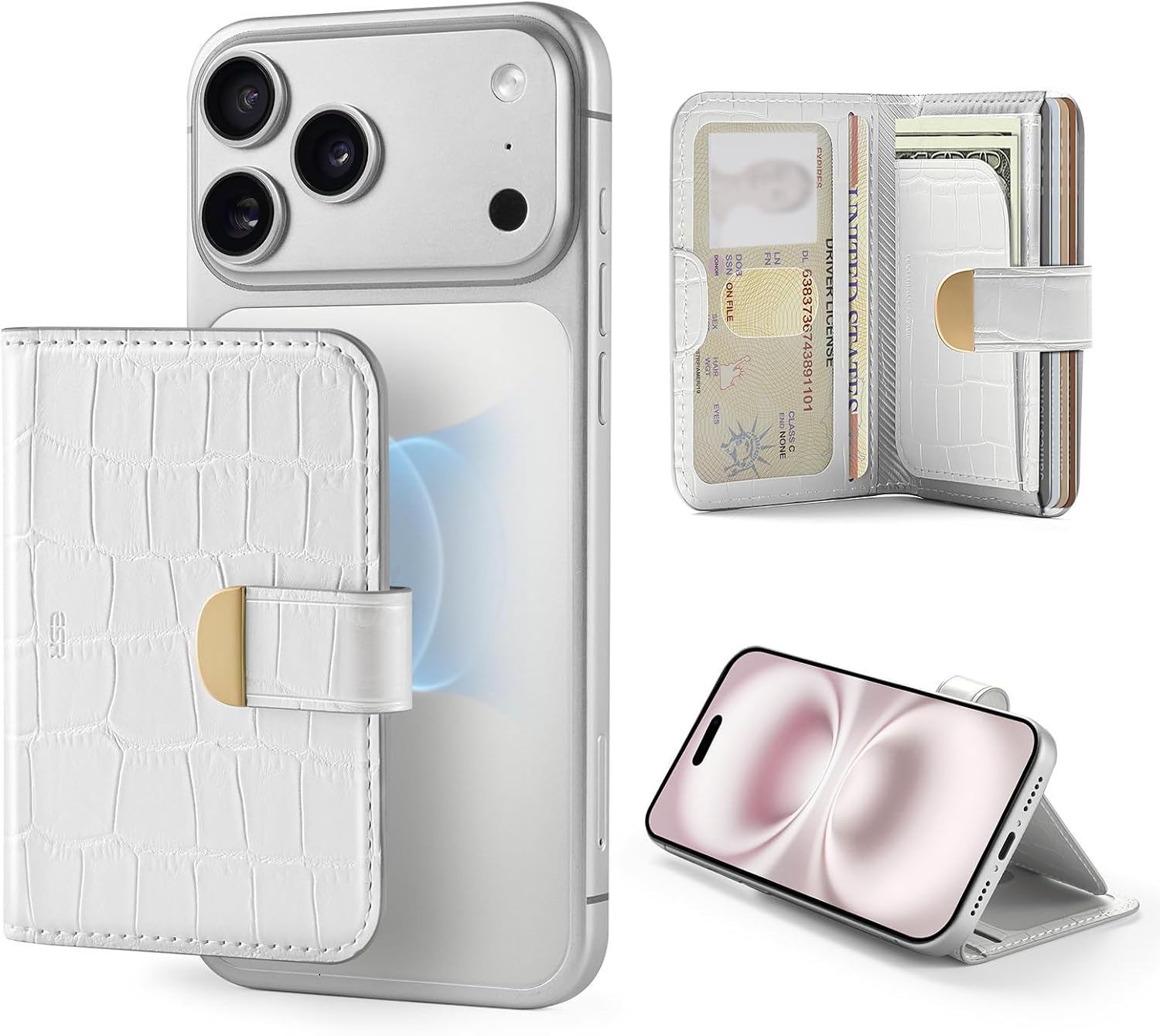 ESR Aura クラッチ MagSafe ウォレット カードケース 5枚収納 RFID スキミング防止 マグネット スマホ 財布 スタンド カードホルダー レビュー投稿 100日保証 | ESR | 02
