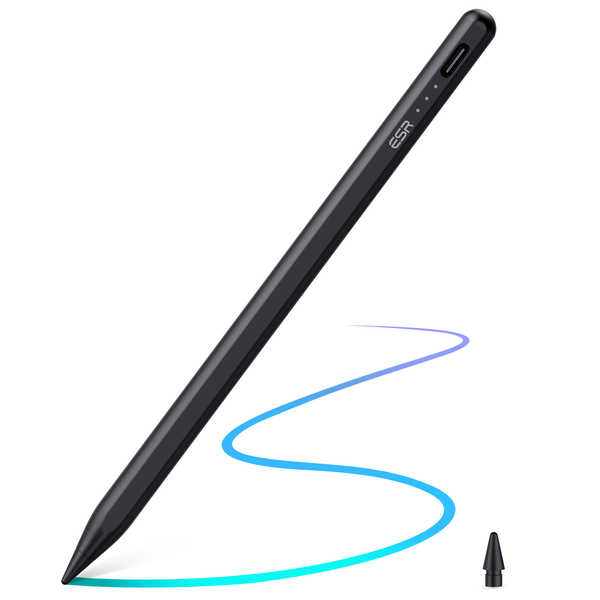 ESR スタイラスペン 傾き検知機能 磁気吸着 超高感度 デジタルペンシル タッチペン iPad 極細 誤作動防止 iPad Pro Air mini Apple pencil レビュー 100日保証