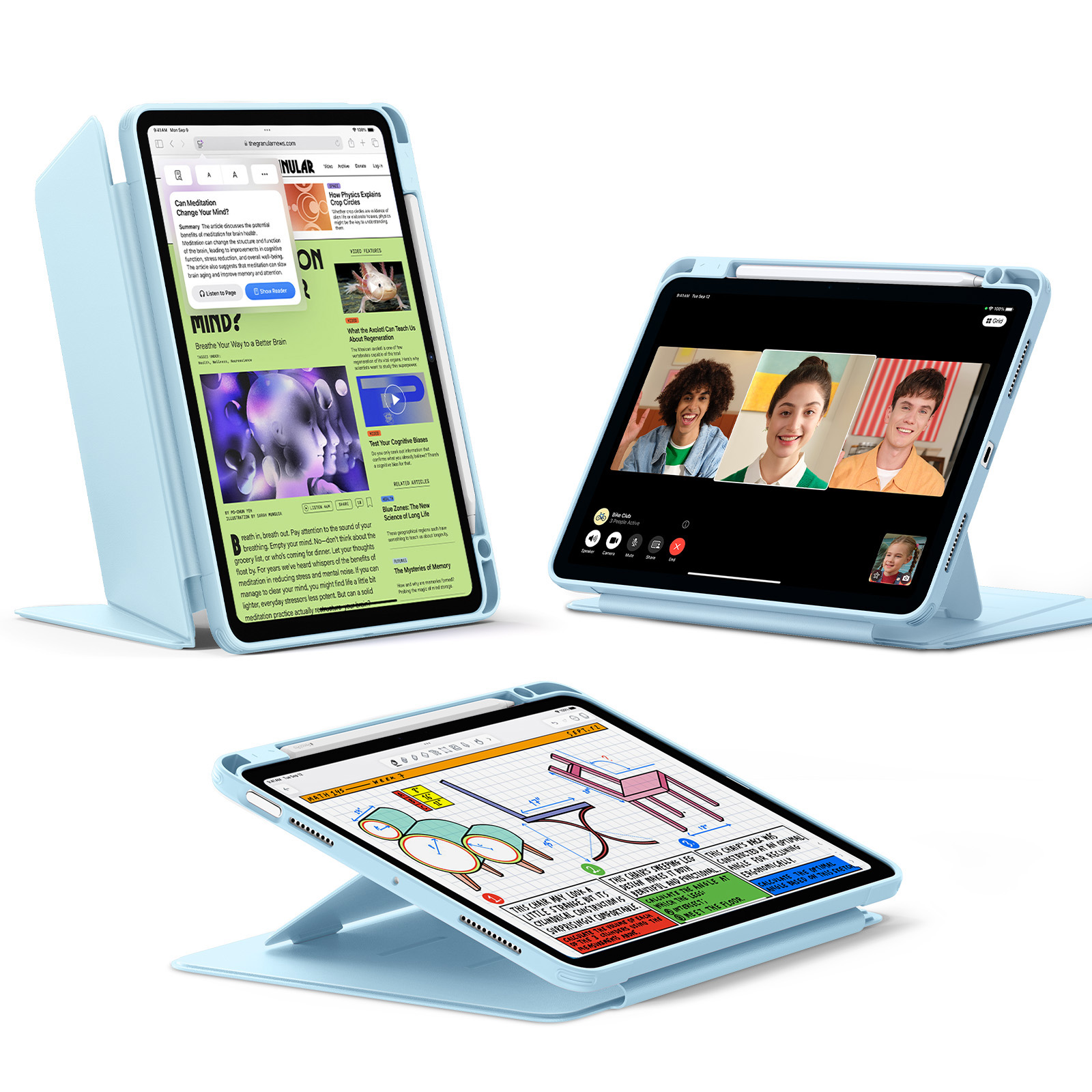 ESR iPad ケース 【Flipシリーズ】 Air (M3/M2/第5/4世代) Pro (M5/M4) 11/13インチ 薄型 耐衝撃 スタンド ペン収納 Pencil対応 レビュー投稿 100日保証 | ESR | 02