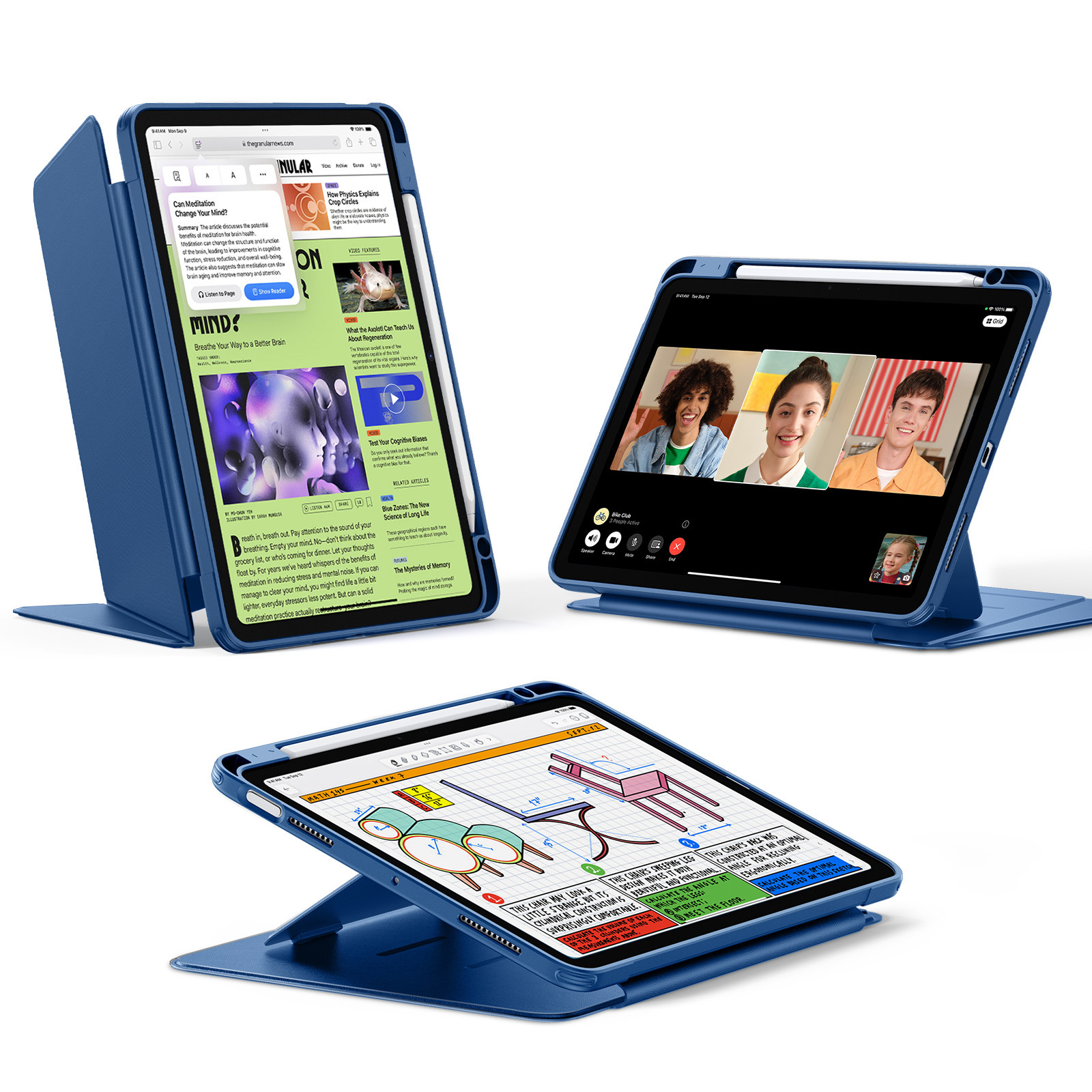 ESR iPad ケース 【Flipシリーズ】 Air (M3/M2/第5/4世代) Pro (M5/M4) 11/13インチ 薄型 耐衝撃 スタンド ペン収納 Pencil対応 レビュー投稿 100日保証 | ESR | 04
