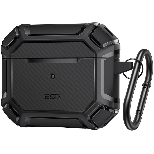 ESR AirPodsケース タフケース 保護カバー カラビナ付き 傷に強い 落下 