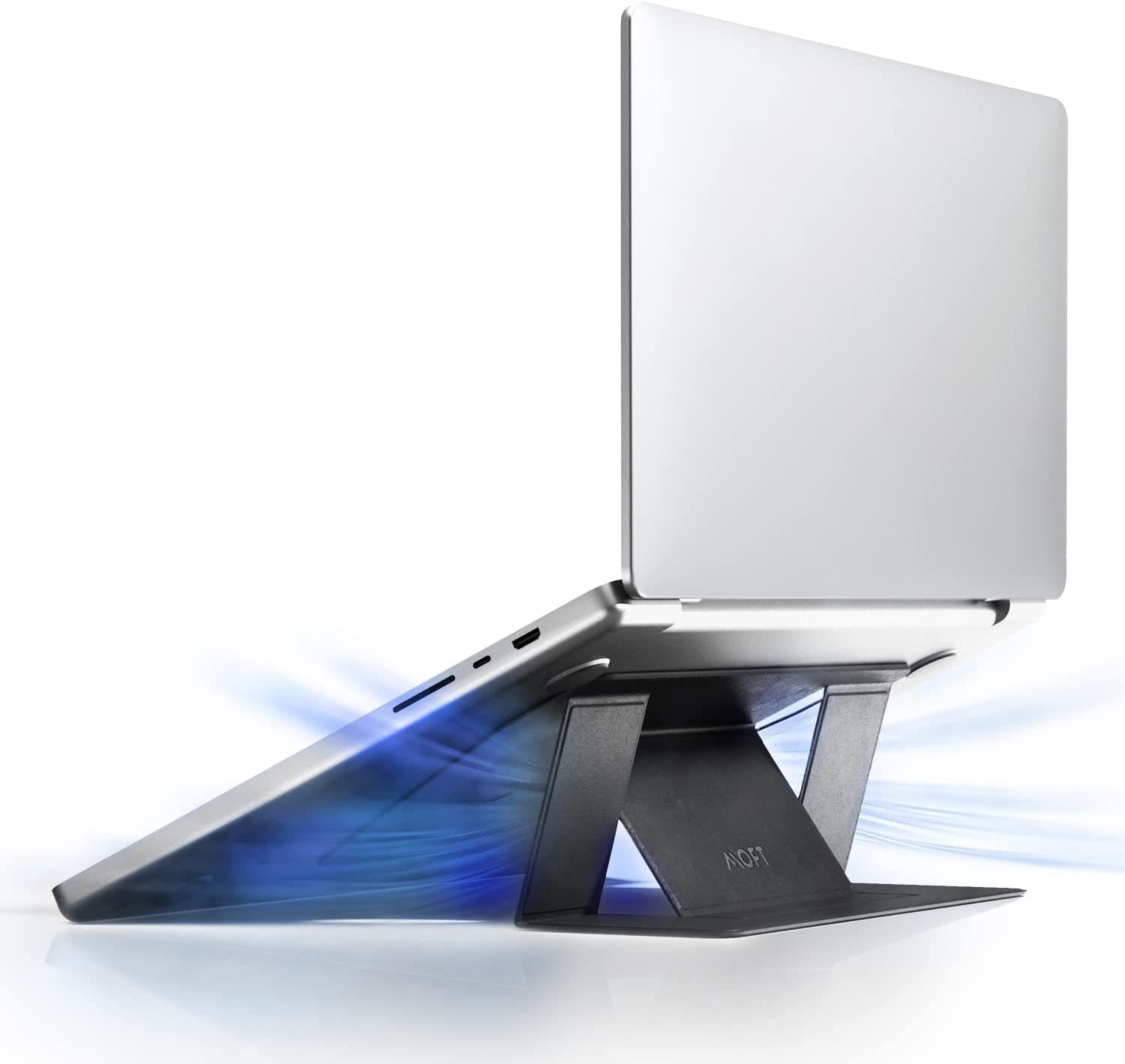 MOFT ノートパソコンスタンド グラフェン構造 Cooling Stand 表面温度−5° 高い冷却性 放熱穴付 PCスタンド 軽量 放熱機能 MacBook レビュー 100日保証｜mod｜02