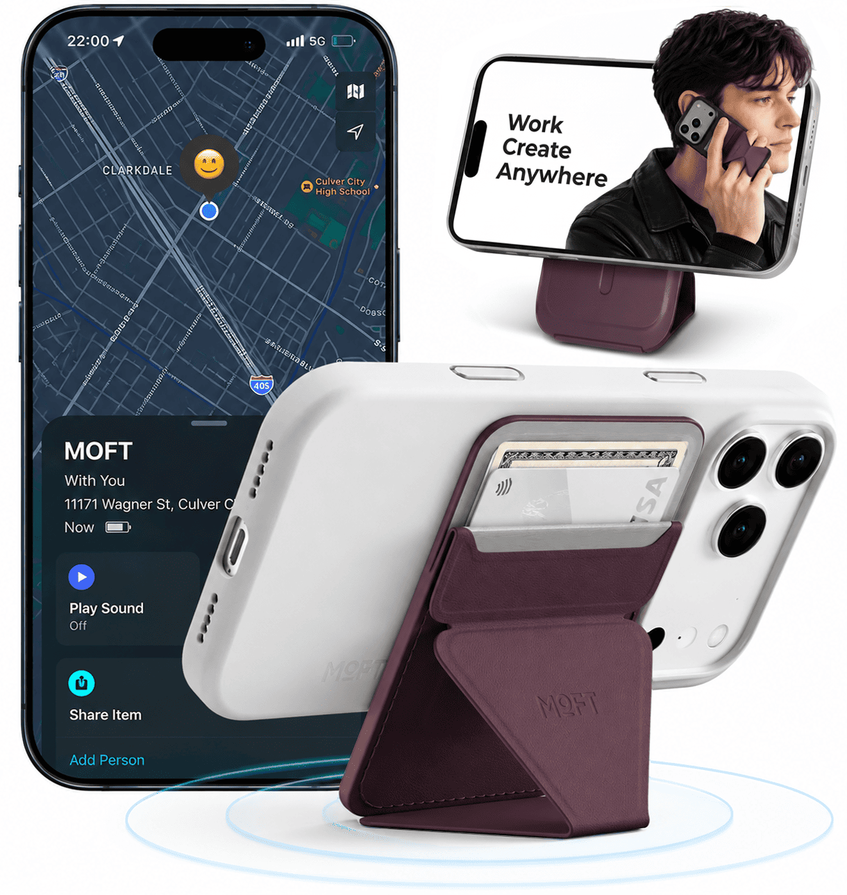 MOFT 紛失防止スマホスタンド MagSafe対応 Apple「探す」機能対応 iPhone17/16/15/14/13/12シリーズ対応 カードケース 薄型 軽量 忘れ物防止 レビュー 100日保証 | MOFT | 04