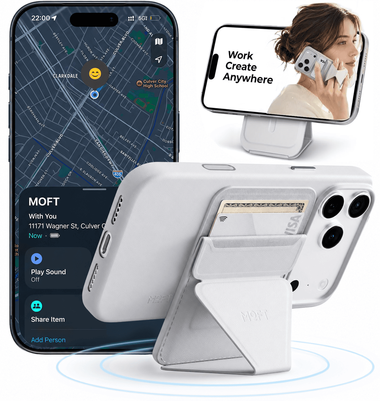 MOFT 紛失防止スマホスタンド MagSafe対応 Apple「探す」機能対応 iPhone17/16/15/14/13/12シリーズ対応 カードケース 薄型 軽量 忘れ物防止 レビュー 100日保証 | MOFT | 02