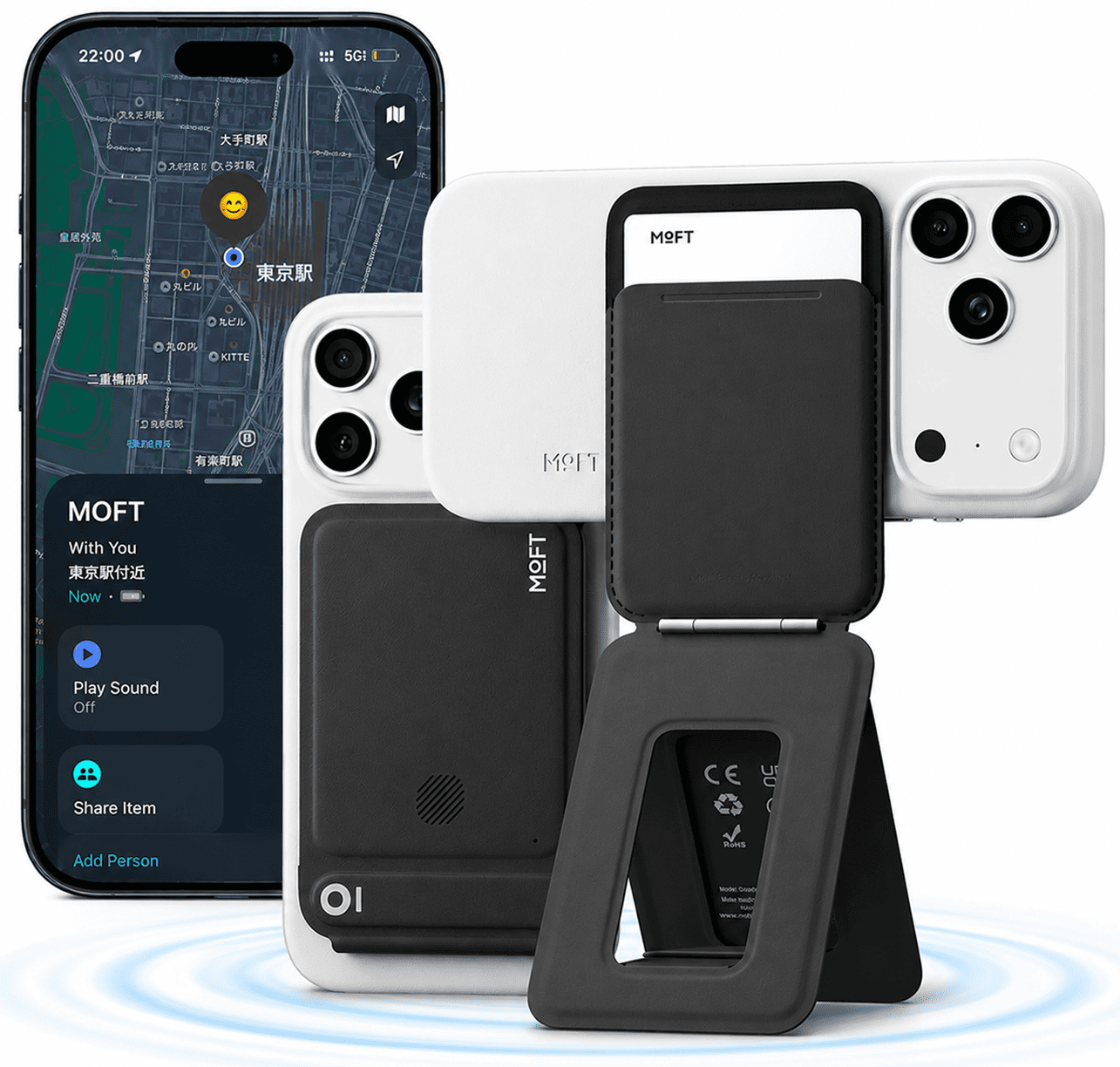 MOFT Apple「探す」対応 8-in-1多機能スタンド 紛失防止 スマホスタンド MagSafe対応 iPhone17/16 /15/14/13/12シリーズ対応 カードケース レビュー 100日保証 | MOFT | 01