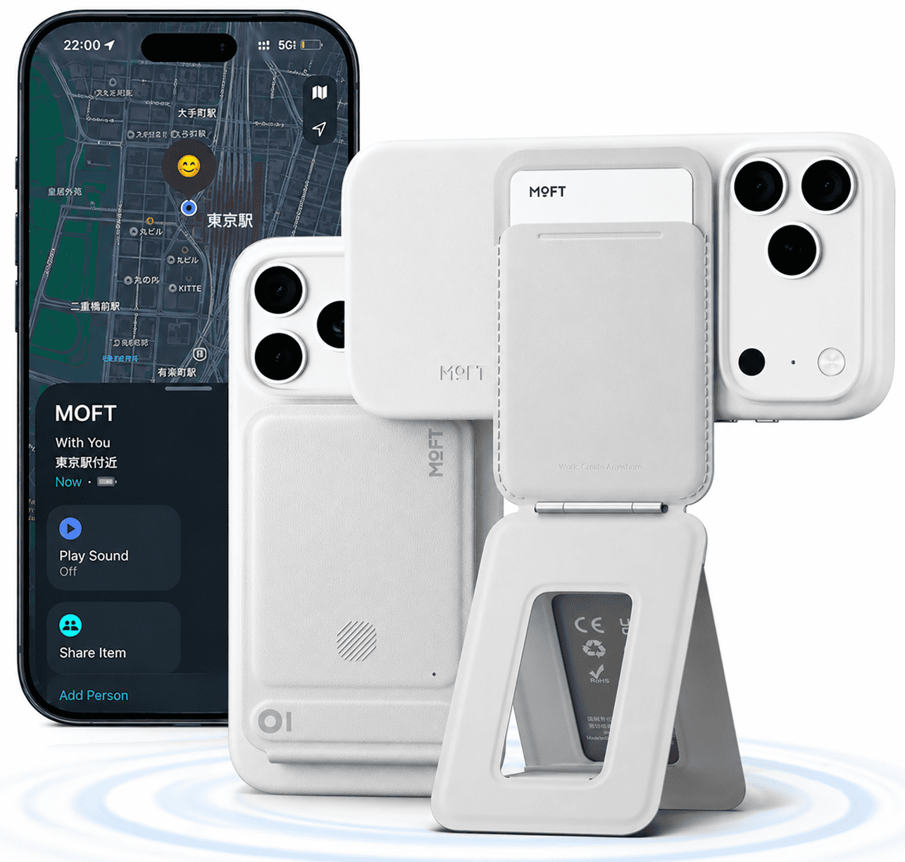MOFT Apple「探す」対応 8-in-1多機能スタンド 紛失防止 スマホスタンド MagSafe対応 iPhone17/16 /15/14/13/12シリーズ対応 カードケース レビュー 100日保証 | MOFT | 02