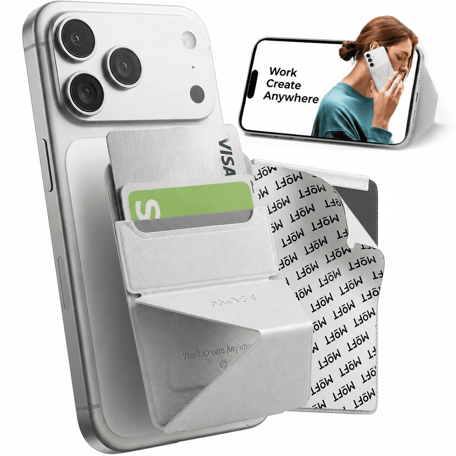MOFT X 【新型ミニマム版】 スマホスタンド MOVAS 粘着シート版 多機種対応 iPhone17/16/15/14/13/12/11 Pro ProMax Plus Mini iPhoneSE android レビュー 保証 | MOFT | 05