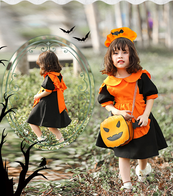 楽天カード分割】 かぼちゃ コスプレ 100サイズ ハロウィン パンプキン 仮装 コスチューム