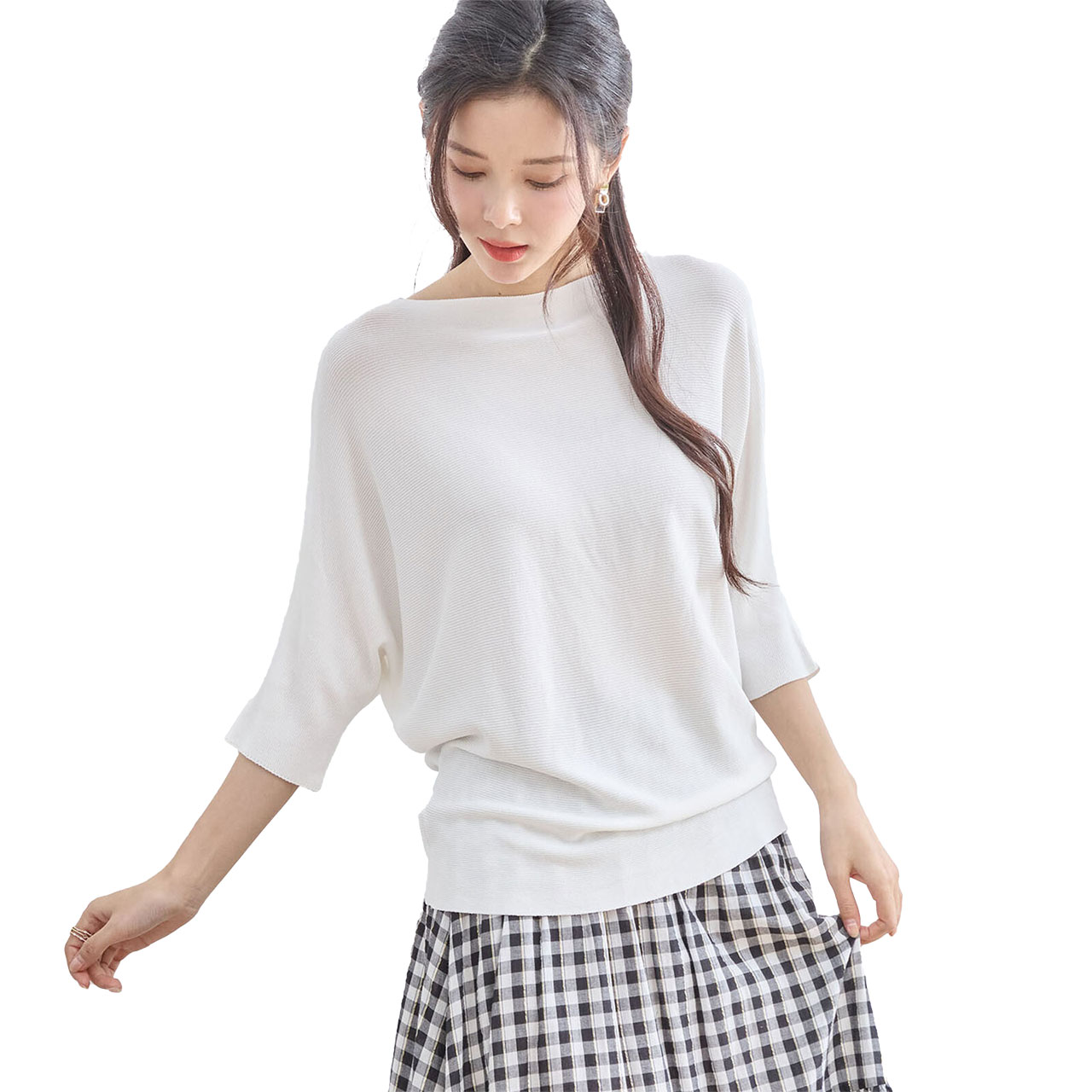 大人ゆるっと美シルエット♡ 23区 ボーダー ドルマン 半袖 春夏 ゆったり 大人ゆるっと美シルエット♡ 23区 ボーダー ドルマン 半袖 春夏