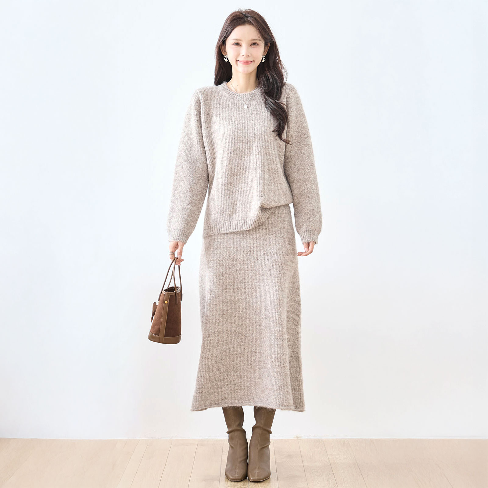 セットアップ レディース ニット 秋冬 冬 40代 セーター スカート 50代