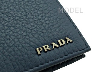 プラダ PRADA 財布 メンズ 財布 二つ折り 青/ブルー アウトレット 2MO738 商品コード PRADA,