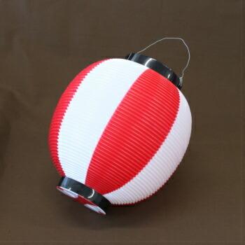 ポリ提灯大二色 赤／白 お祭り ちょうちん 飾り 屋台 業務用 イベント