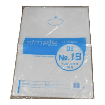 福助工業 LD規格袋シンプル03 No.19 100枚入×5袋 シンプルシリーズ
