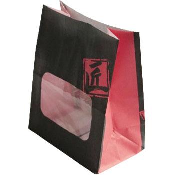 福助工業 ルックバックNo.4S たくみ 100枚入 耐油袋 窓付 惣菜 中が