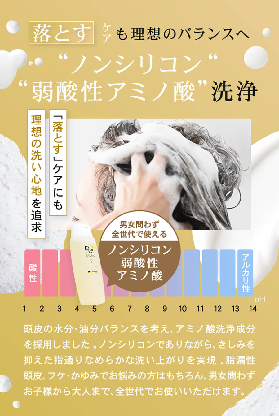 modest フケ かゆみ 脂漏性 ノンシリコン アミノ酸 リバラン スカルプ