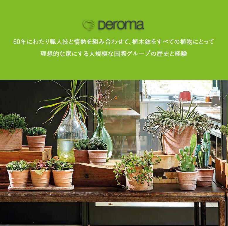 植木鉢 素焼き テラコッタ 13号鉢 大きい 陶器 プランター 浅鉢 DEROMA