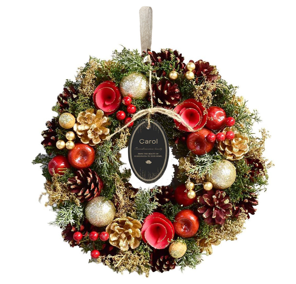 DEPOS レビュー特典付き リース 玄関 北欧 おしゃれ 冬 クリスマス