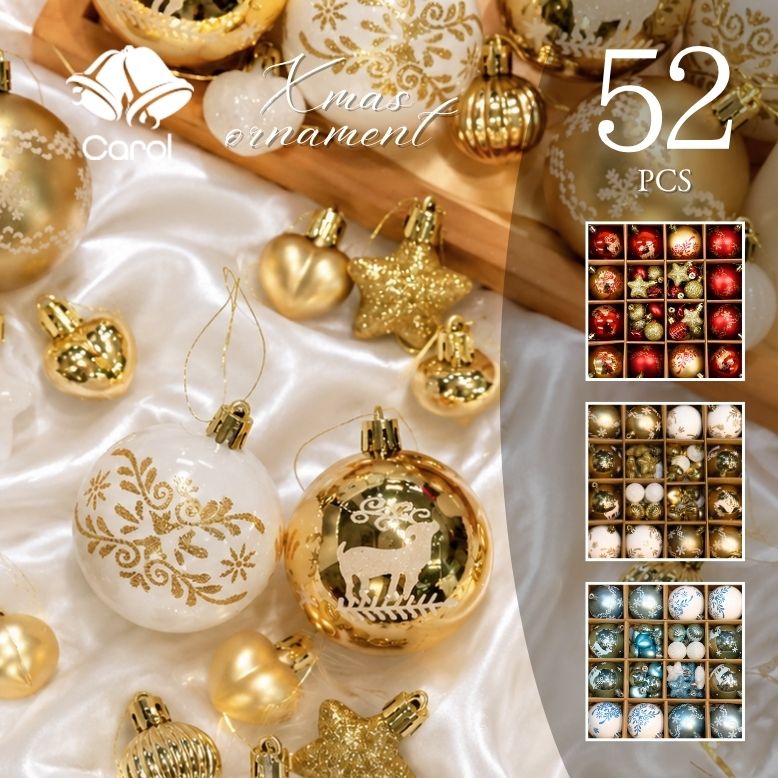 キャロル オーナメント 単品 52個セット ｜ クリスマス オーナメント