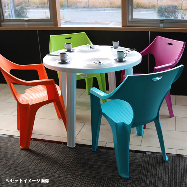 DEPOS ガーデンファニチャーセット テーブル ラウンド カフェ ベランダ