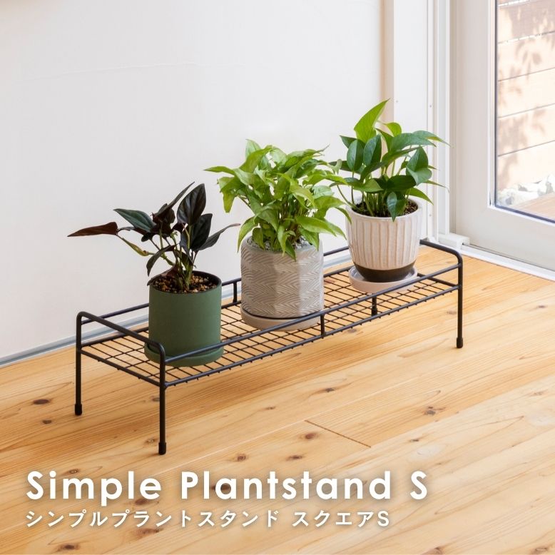 シンプルプラントスタンド スクエア S ｜ プランタースタンド 植木鉢