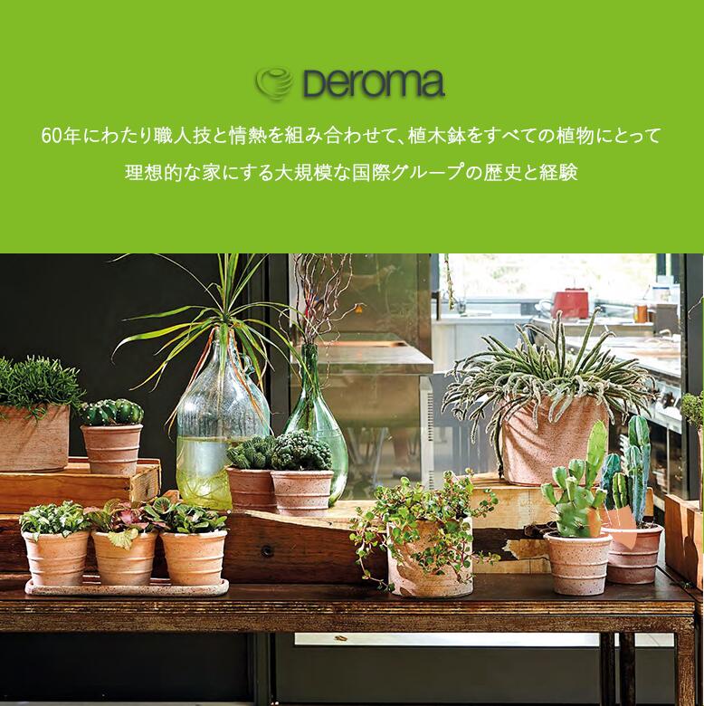 植木鉢 素焼き テラコッタ 3号鉢 プランター イタリア DEROMA