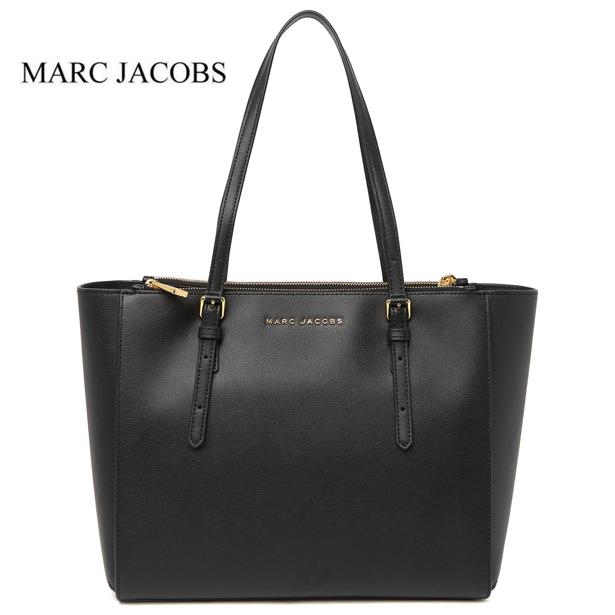 MARC JACOBS レザー トートバッグ ブラック 大きめ 2way MARC JACOBS マークジェイコブス バッグ レザートートバッグ