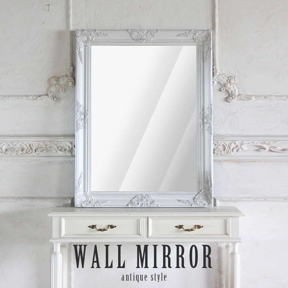 ウォールミラー 壁掛け鏡 アンティーク 姿見 ロココ レトロ Mサイズ