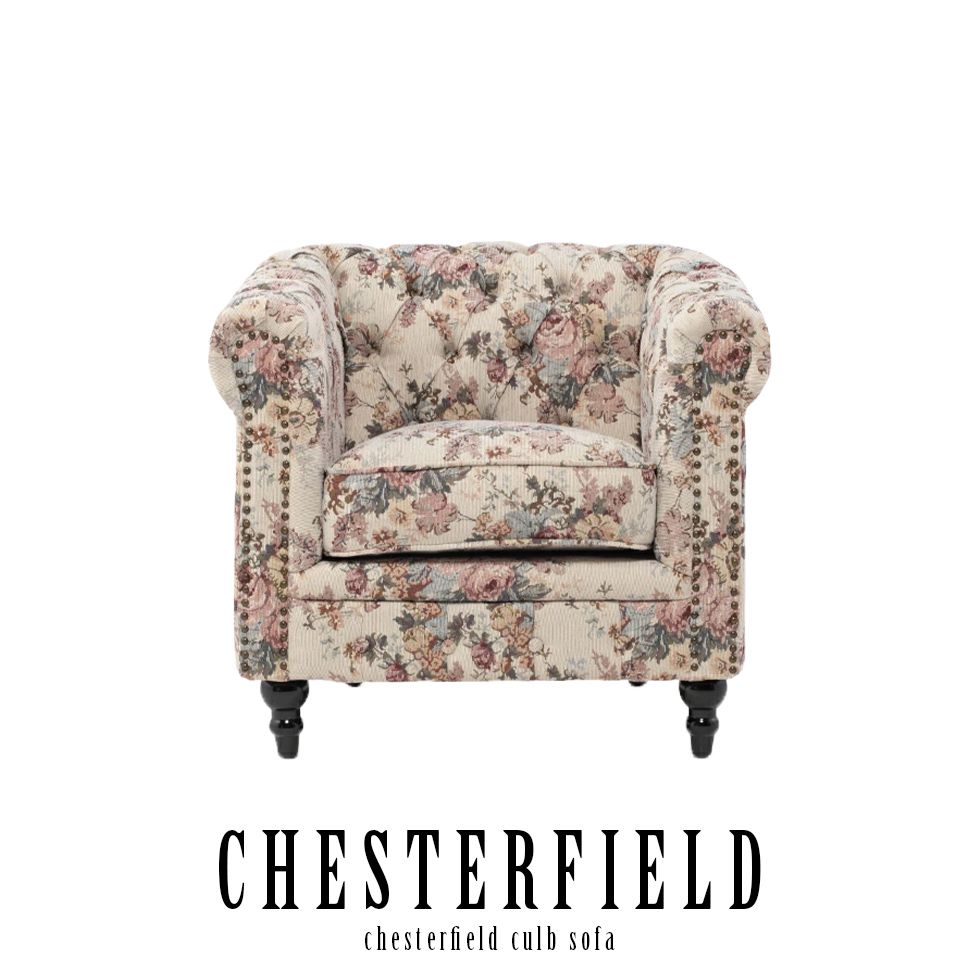 チェスターフィールド ソファ 鋲打ち 英国風 1p アンティーク コンパクト pvc ベルベット ファブリック 布　ヴィンセント 1人掛け vc1 リプロ C 83*78*69 |  | 03