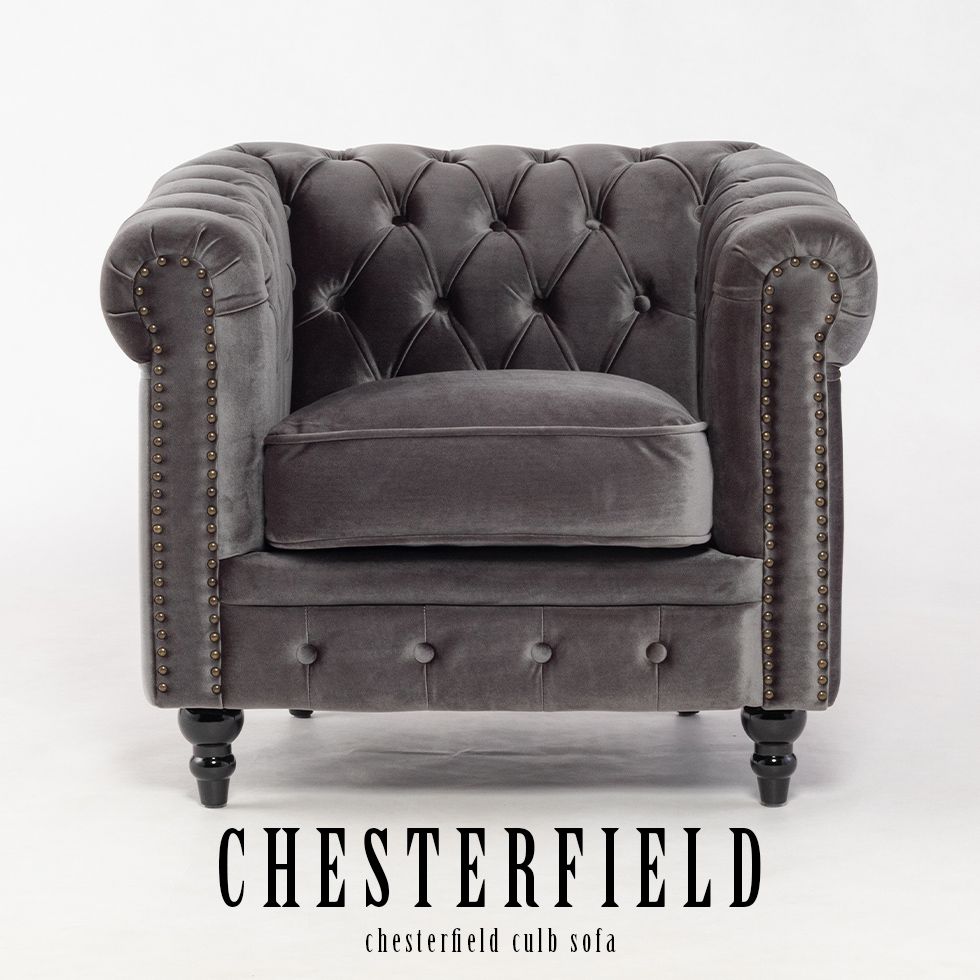 チェスターフィールド ソファ 鋲打ち 英国風 1p アンティーク コンパクト pvc ベルベット ファブリック 布　ヴィンセント 1人掛け vc1 リプロ C 83*78*69 |  | 32