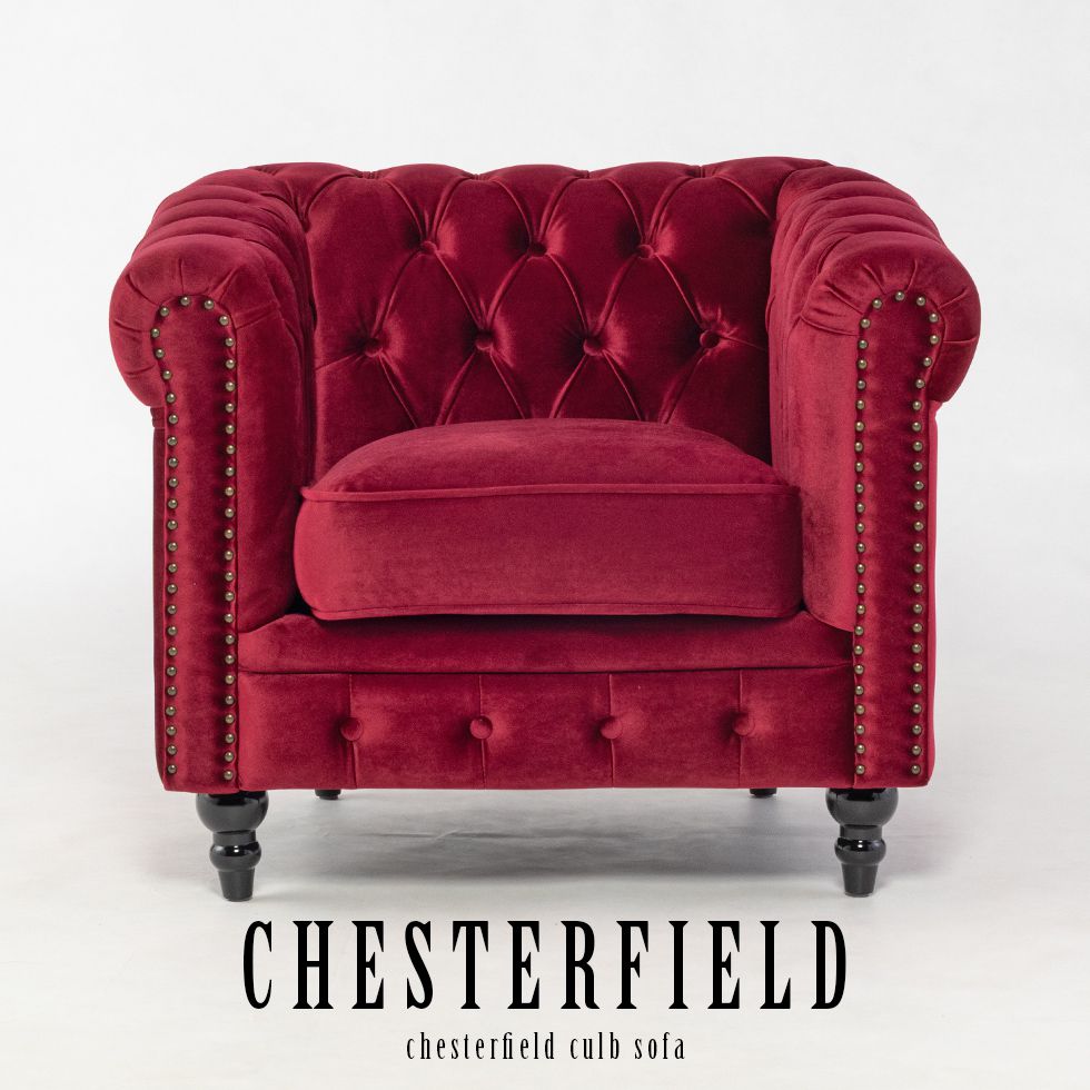 チェスターフィールド ソファ 鋲打ち 英国風 1p アンティーク コンパクト pvc ベルベット ファブリック 布　ヴィンセント 1人掛け vc1 リプロ C 83*78*69 |  | 33
