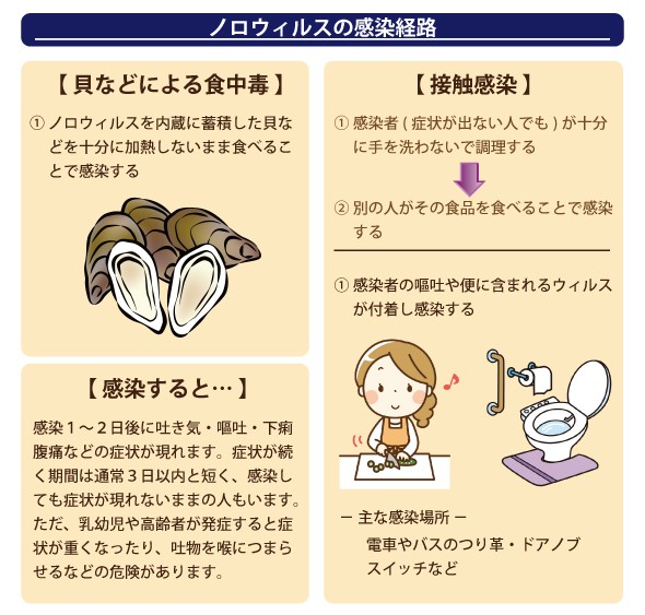 ノロウィルスの感染経路