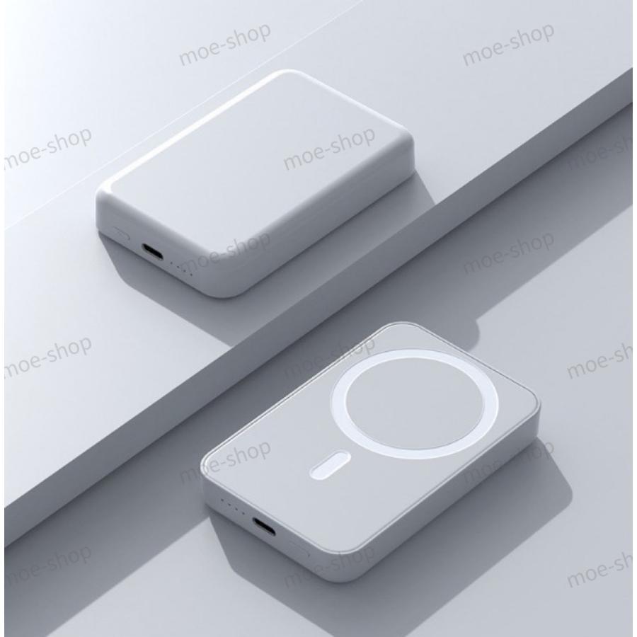 ワイヤレスモバイルバッテリー MagSafe対応 10000mAh 大容量 マグネット磁気充電 急速充電 iPhone Android 充電器 持ち運びやすい 機内持ち込み おすすめ｜moemoe-shop｜02