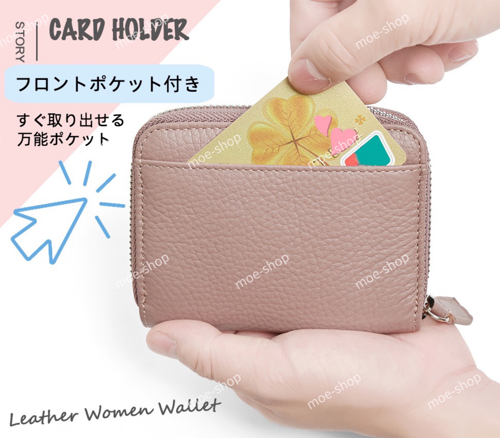 ミニ財布 レディース 本革 二つ折り 軽量 ボックス型小銭入れ