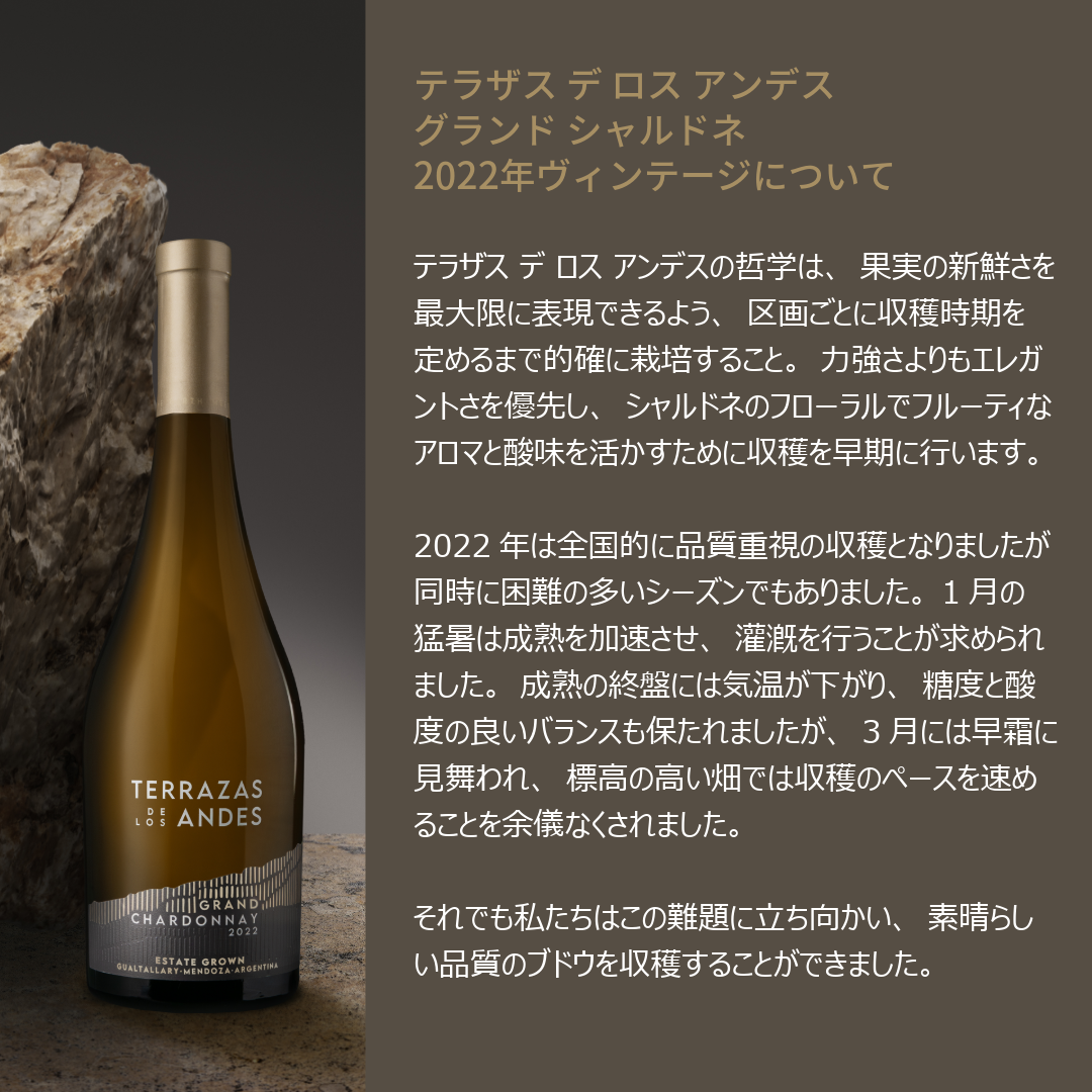 11月新発売！ テラザス グランドシャルドネ 2022 750ml アルゼンチン