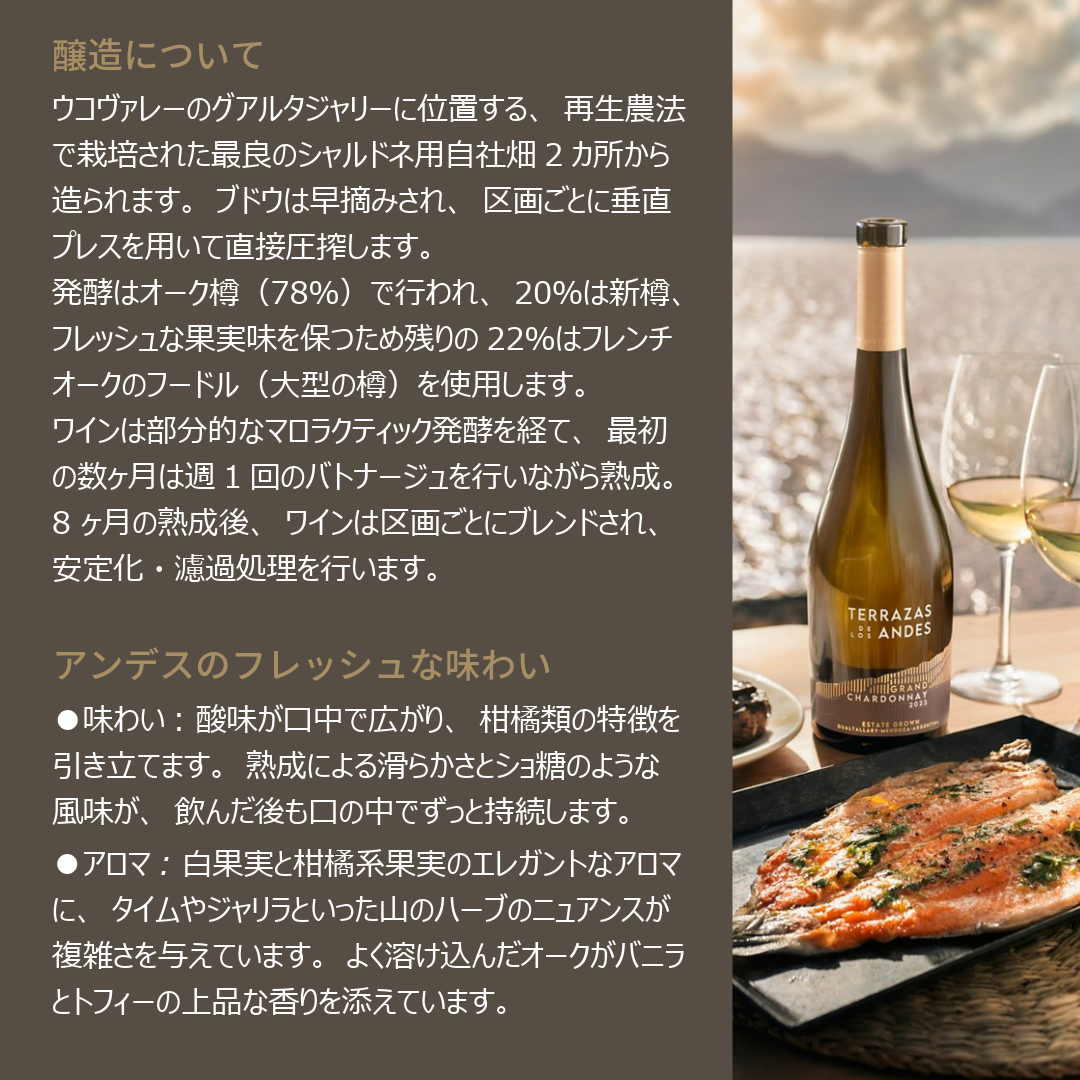 11月新発売！ テラザス グランドシャルドネ 2022 750ml アルゼンチン