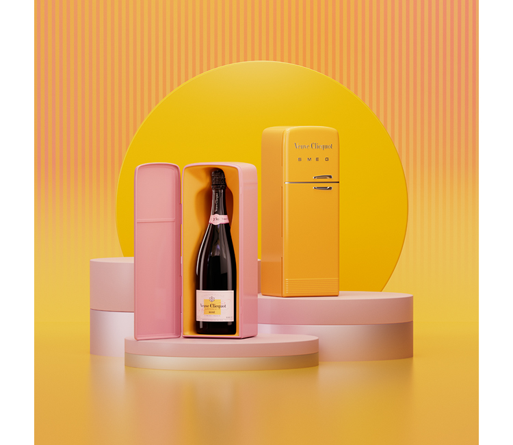 ヴーヴ・クリコ 正規公式店 フリッジ＜最大2時間保冷可能＞ローズラベル 750ml ／ VEUVE CLICQUOT ROSE LABEL FRIDGE