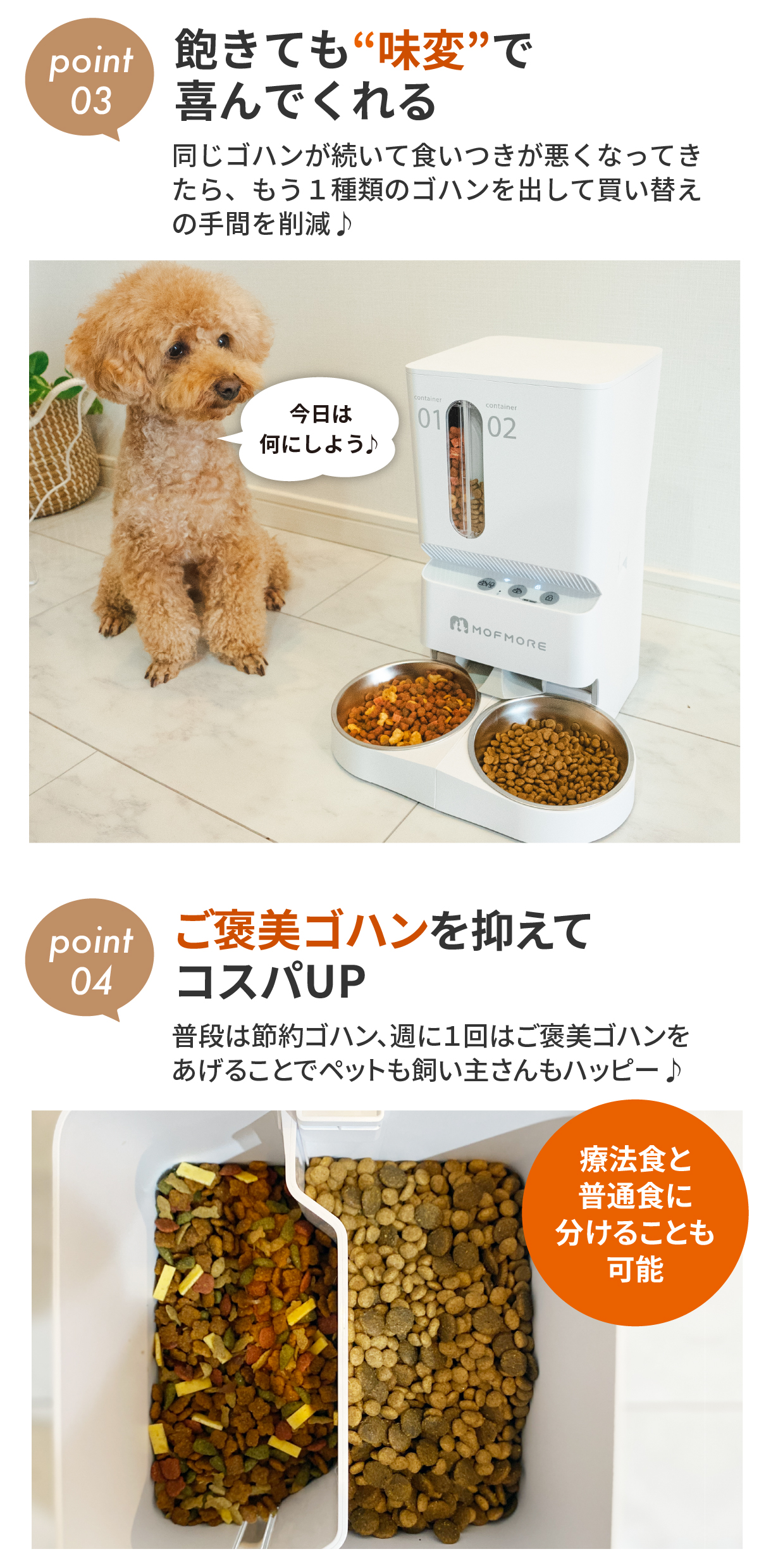 自動給餌器 猫 2匹