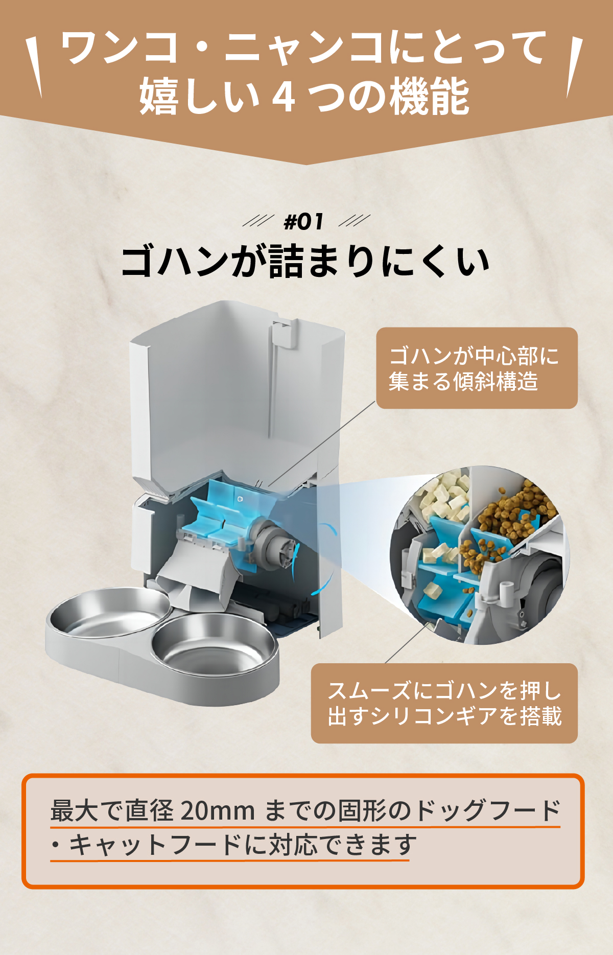自動給餌器 猫 2匹