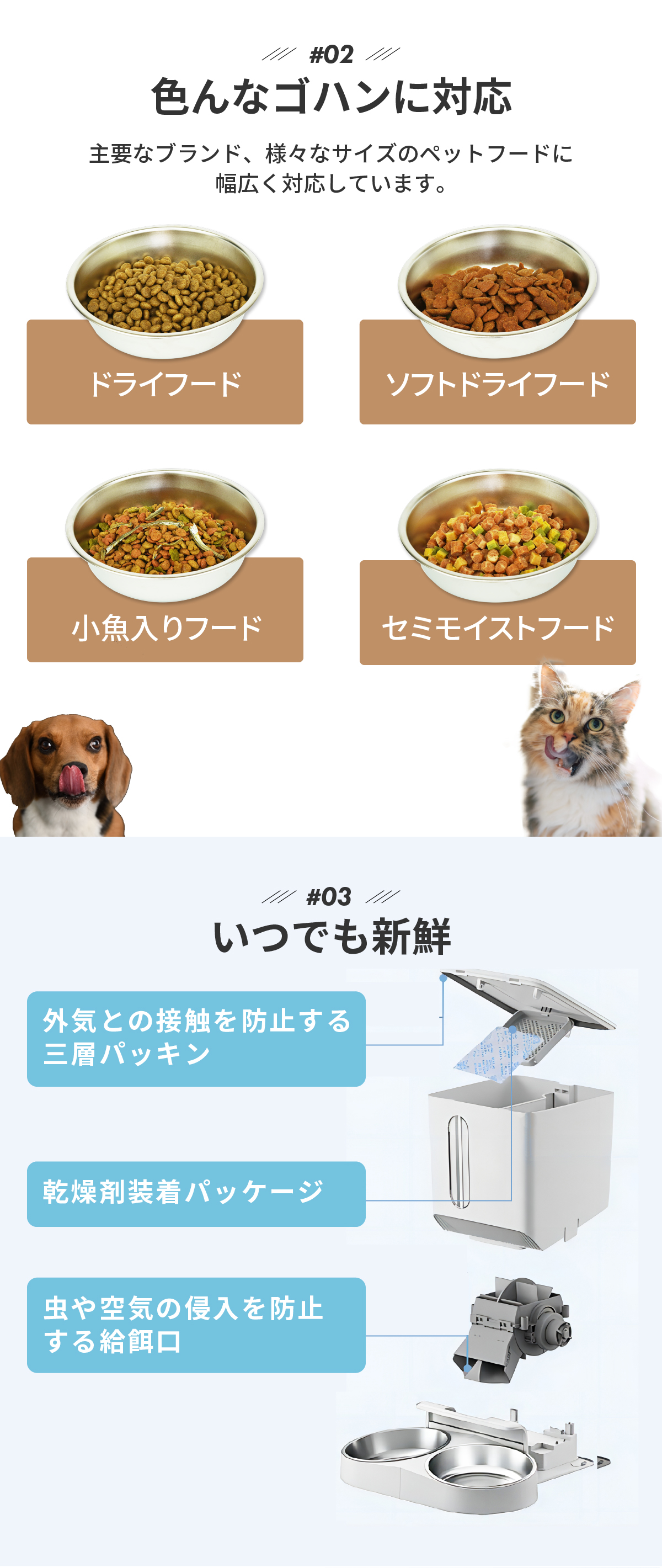 自動給餌器 猫 2匹