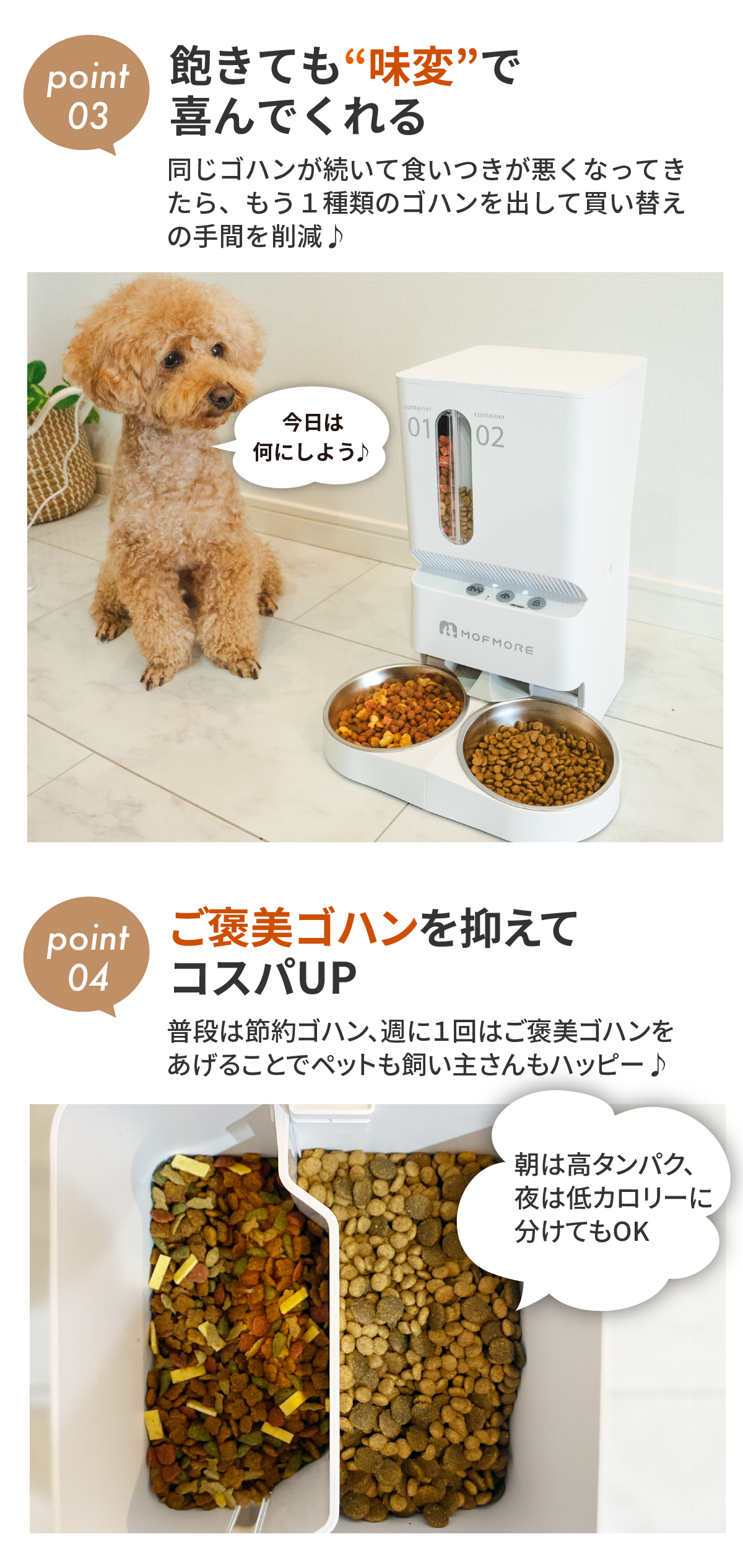 自動給餌器 猫 2匹