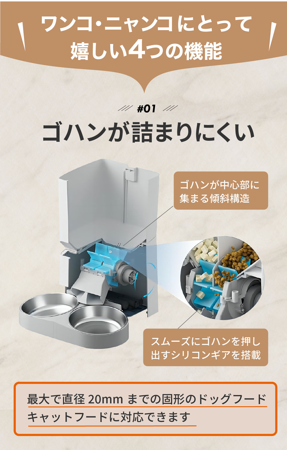 自動給餌器 猫 2匹