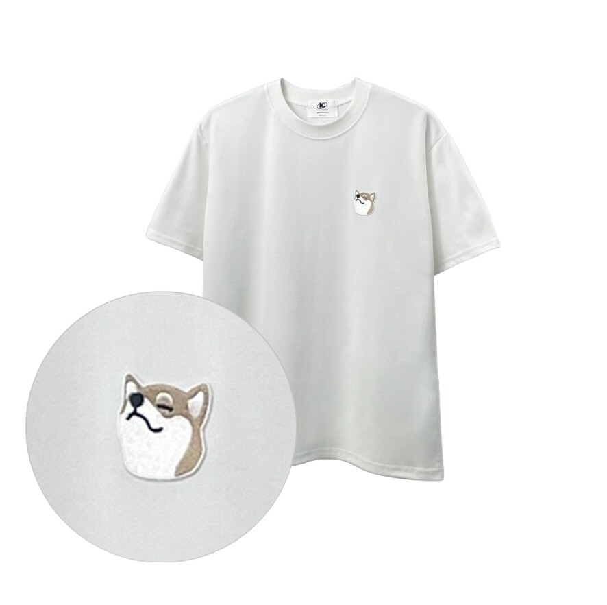 INCHIC CLOTHING 柴犬 胸パッチ Tシャツ INC42081｜mofu｜02