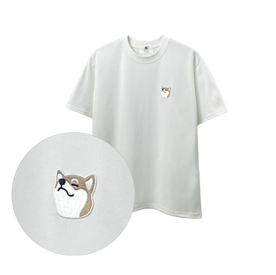 INCHIC CLOTHING 柴犬 胸パッチ Tシャツ INC42081 : モフタス
